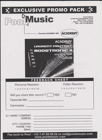 Laurent Pautrat : Boostronic II (12", W/Lbl)