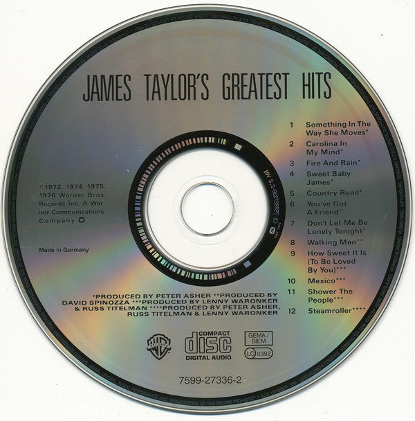 James Taylor (2) : Greatest Hits (CD, Comp, RP, O-C)