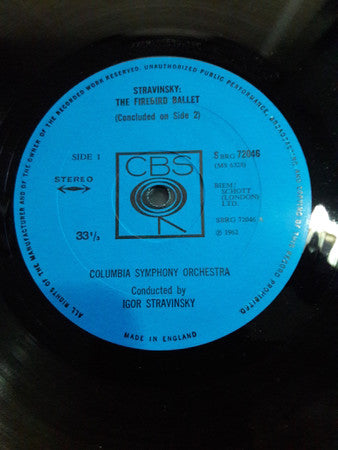 Igor Stravinsky - Columbia Symphony Orchestra : The Firebird (LP)
