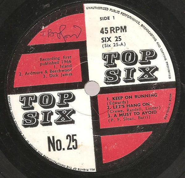 Unknown Artist : No. 25 (7", EP, Mono)