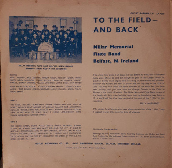 The Millar Memorial Flute Band : To The Field  - And Back! (LP)