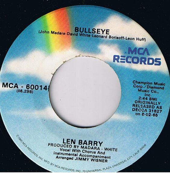 Len Barry : 1-2-3 / Bullseye (7", Single, RE)
