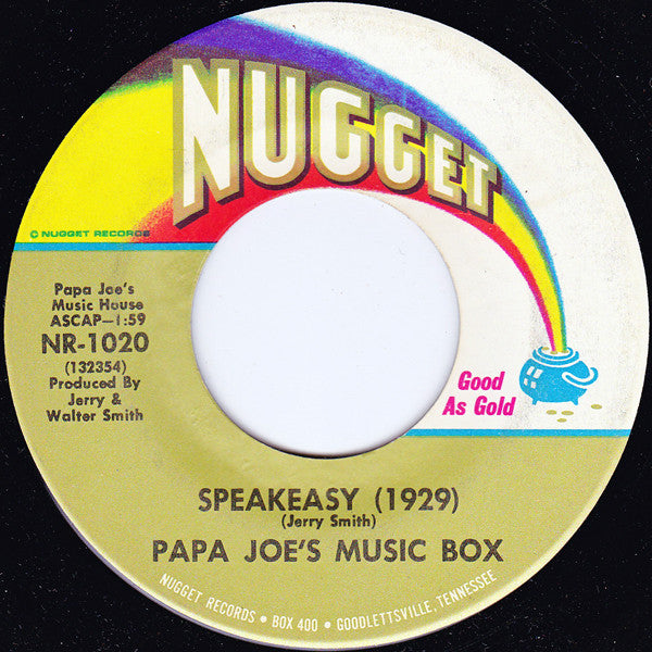 Papa Joe's Music Box : Closing Time / Speakeasy (1929) (7", Single)