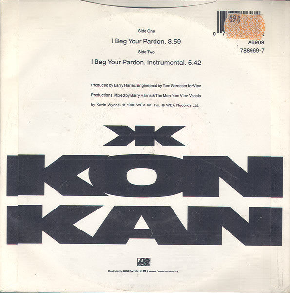 Kon Kan : I Beg Your Pardon (7", Single)