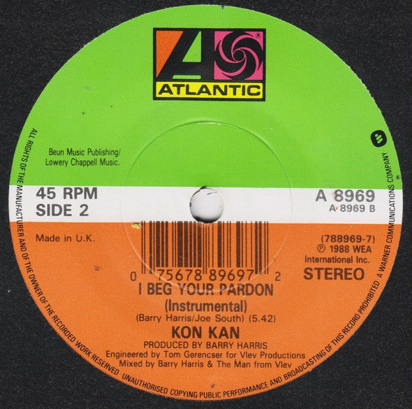 Kon Kan : I Beg Your Pardon (7", Single)