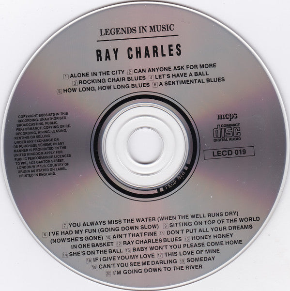 Ray Charles : Legends In Music (CD, Comp)