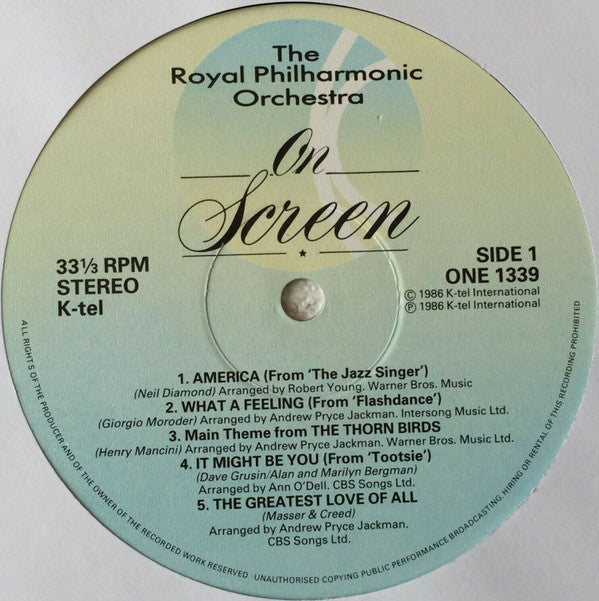 Royal Philharmonic Orchestra : On Screen (LP, Album)