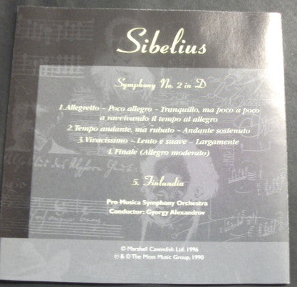 Jean Sibelius : Symphony No. 2 / Finlandia (CD, Album)