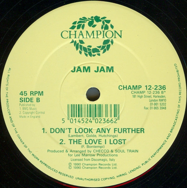 Jam Jam : Don't Look Any Further (12")
