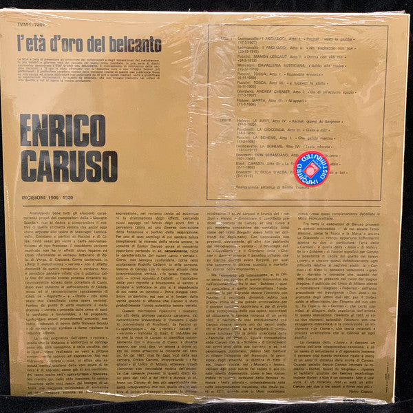 Enrico Caruso : Enrico Caruso - Incisioni 1906-1920 (LP, Comp)