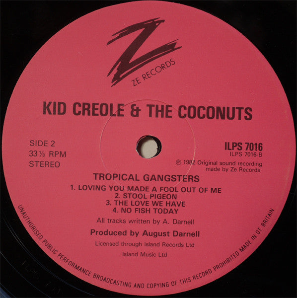 Kid Creole & The Coconuts* : Tropical Gangsters (LP, Album)