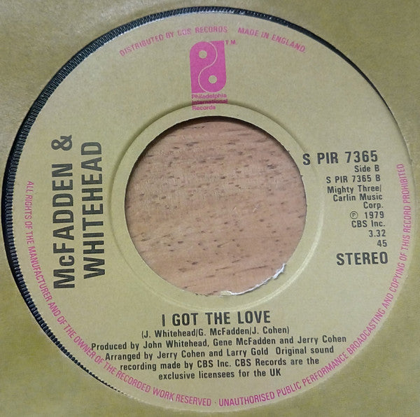 McFadden & Whitehead : Ain't No Stoppin' Us Now (7", Lar)