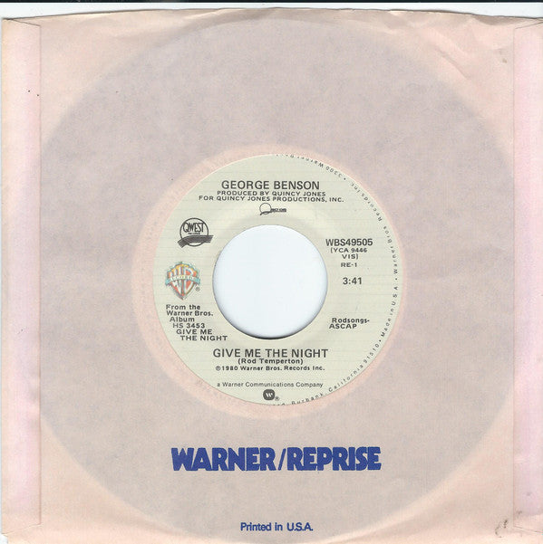 George Benson : Give Me The Night (7", Single, Spe)