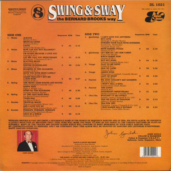 Bernard Brooks : Swing & Sway The Bernard Brooks Way (LP)