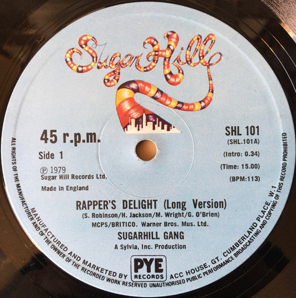 Sugarhill Gang : Rapper's Delight (12")