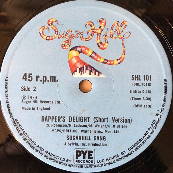 Sugarhill Gang : Rapper's Delight (12")