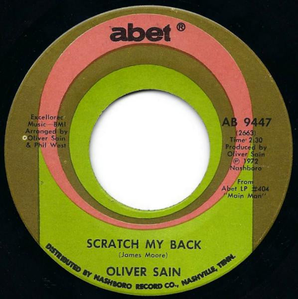Oliver Sain : Soul Serenade / Scratch My Back (7")