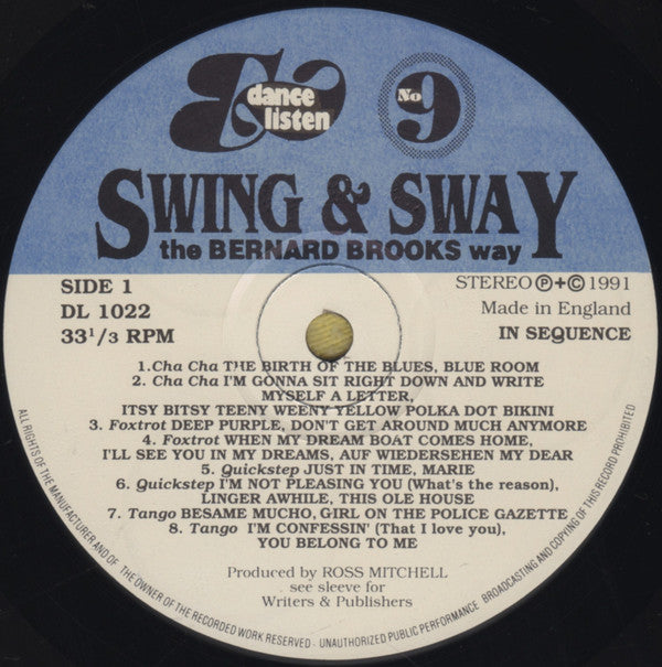 Bernard Brooks : Swing & Sway The Bernard Brooks Way (LP)