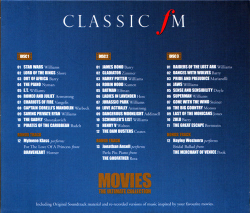 Various : Classic FM Movies - The Ultimate Collection (3xCD, Comp + Box)