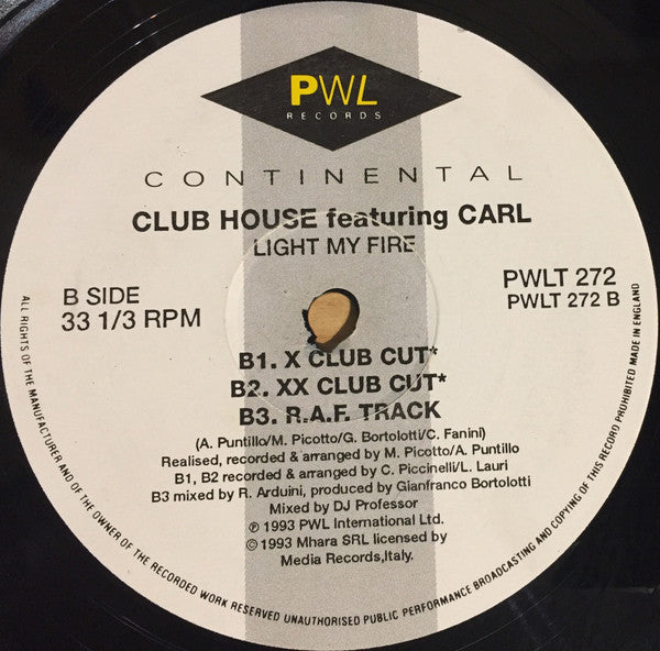 Club House : Light My Fire (12")