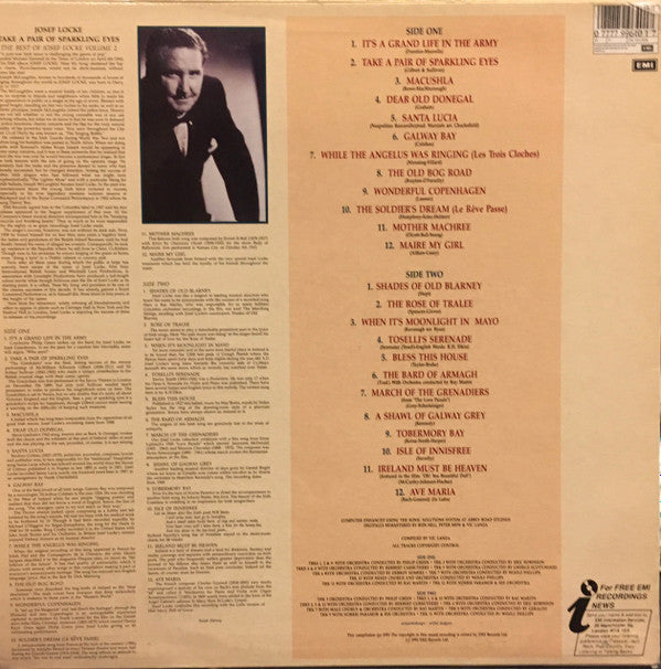 Josef Locke : Take A Pair Of Sparkling Eyes  (LP, Comp, RM)
