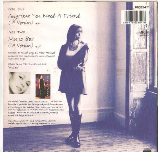 Mariah Carey : Anytime You Need A Friend (7", Single)