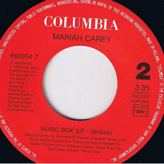 Mariah Carey : Anytime You Need A Friend (7", Single)