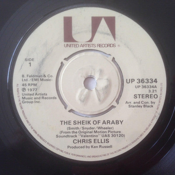 Chris Ellis : The Sheik Of Araby (7", Single)