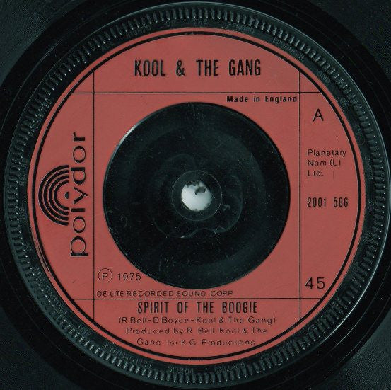 Kool & The Gang : Spirit Of The Boogie (7", Single)