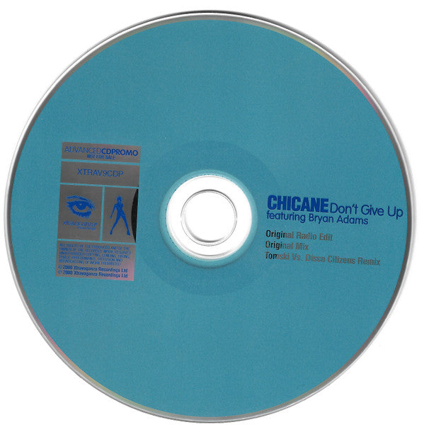 Chicane Featuring Bryan Adams : Don't Give Up (CD, Single, Promo)