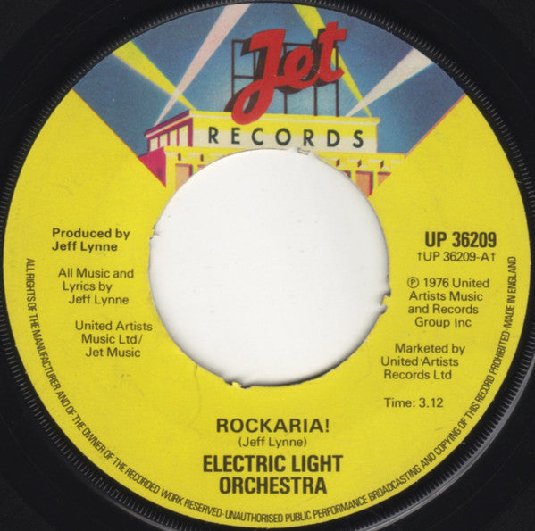 Electric Light Orchestra : Rockaria! (7", Single, Kno)