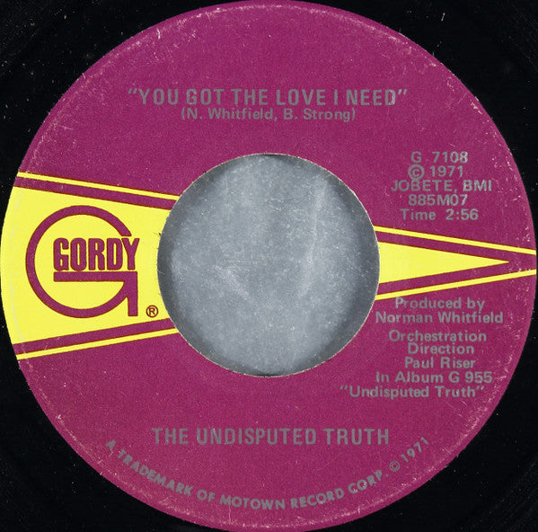 The Undisputed Truth : Smiling Faces Sometimes (7", Sup)