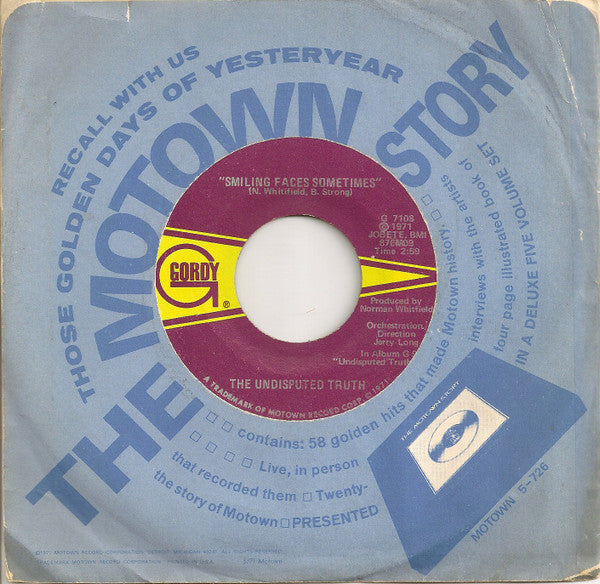 The Undisputed Truth : Smiling Faces Sometimes (7", Sup)