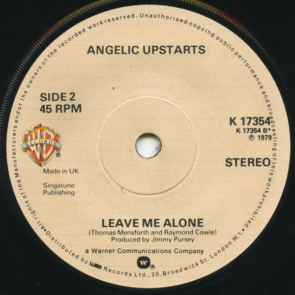 Angelic Upstarts : I'm An Upstart (7", Single)