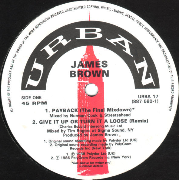 James Brown : Payback (The Final Mixdown) (12")