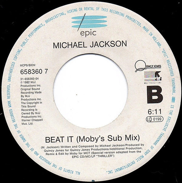 Michael Jackson : Jam (7", Single, Jukebox)