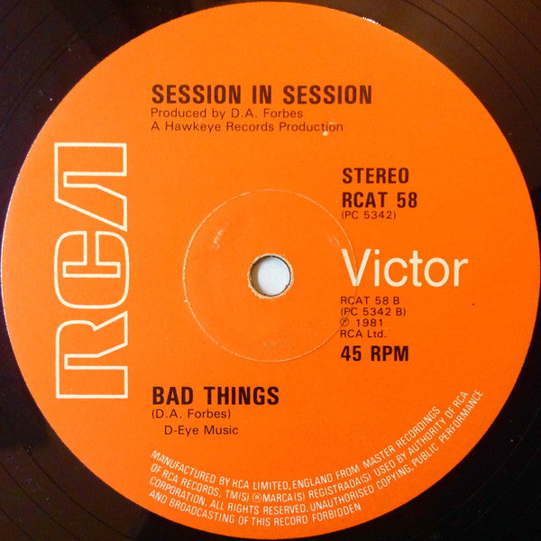 Sugar Minott / Session In Session : Good Thing Going / Bad Things (12", Single, Ora)