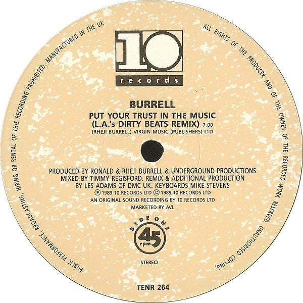 Burrell : Put Your Trust In The Music (12")