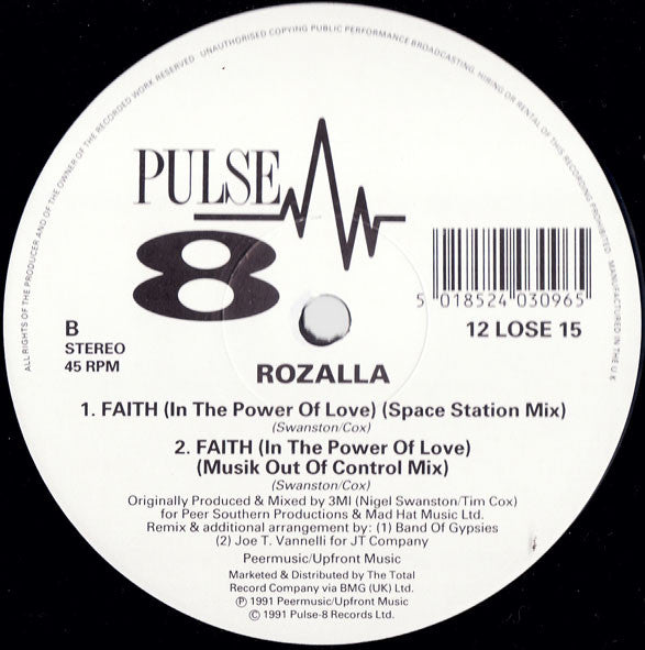 Rozalla : Faith (In The Power Of Love) (12")