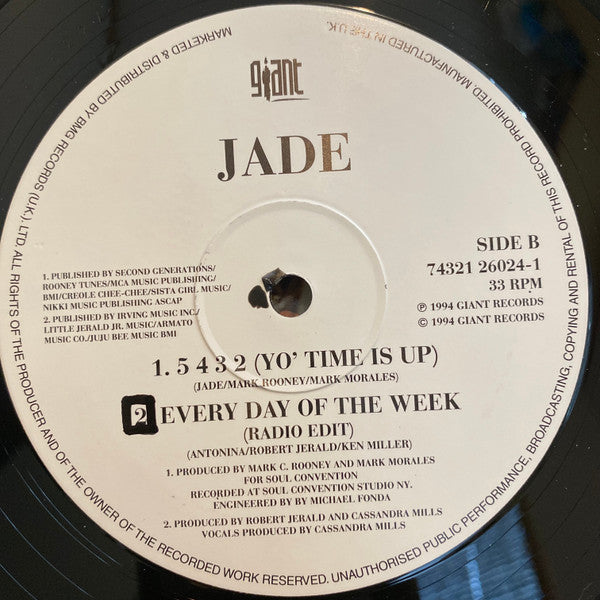 Jade (3) : Every Day Of The Week (12", Single)