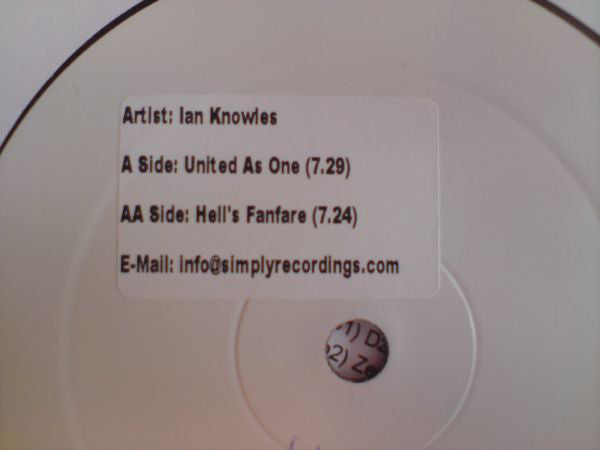 Ian Knowles : United As One / Hell's Fanfare (12", W/Lbl, Sti)