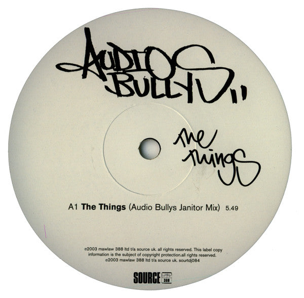 Audio Bullys : The Things / Turned Away (2x12")