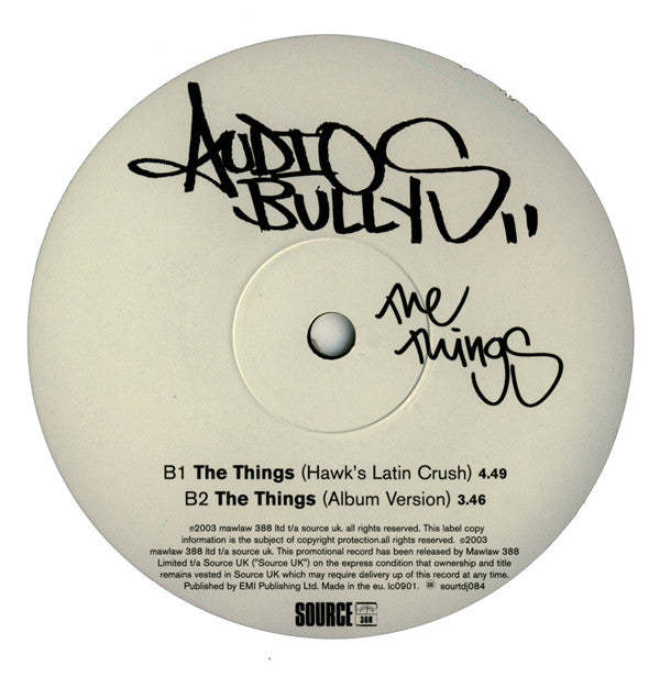 Audio Bullys : The Things / Turned Away (2x12")