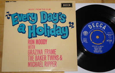 Ron Moody With Grazina Frame, The Baker Twins And Michael Ripper : Every Day's A Holiday (7", EP, Mono)