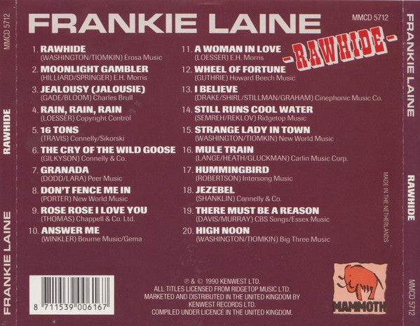 Frankie Laine : Rawhide (CD, Comp)