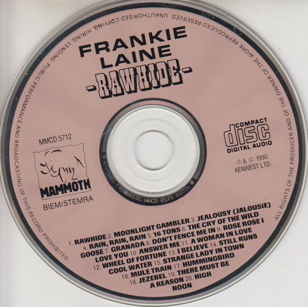 Frankie Laine : Rawhide (CD, Comp)
