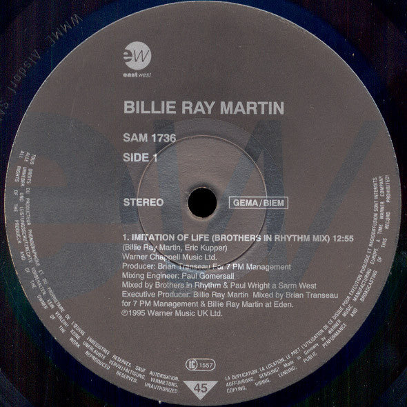 Billie Ray Martin : Imitation Of Life (2x12", Promo)