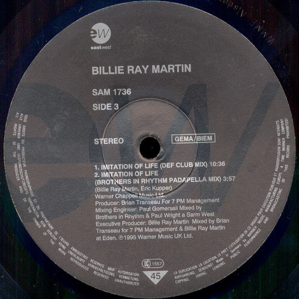 Billie Ray Martin : Imitation Of Life (2x12", Promo)