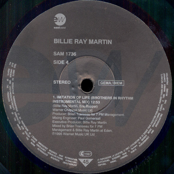 Billie Ray Martin : Imitation Of Life (2x12", Promo)