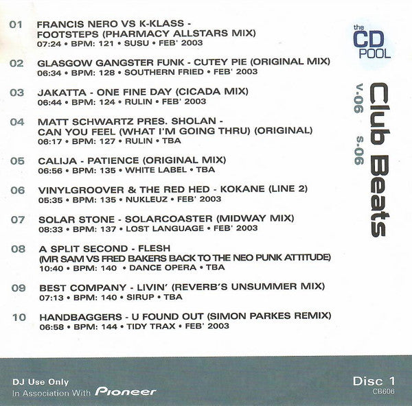Various : Club Beats (Series 6 Volume 6) (2xCD, Comp, Promo)